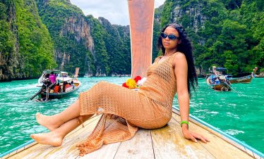enjoy the thailand sun on a water boat ride