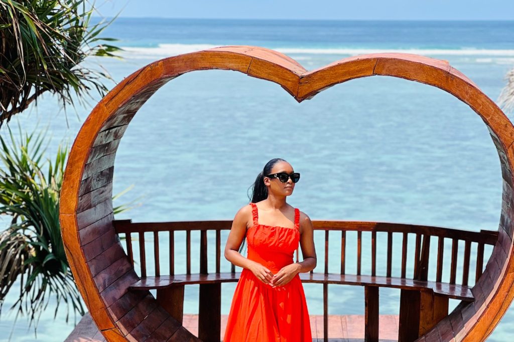 heart shape view in zanzibar