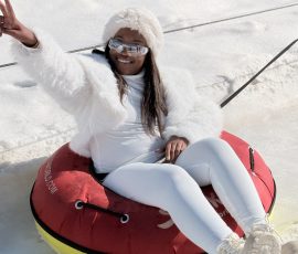 snow gliding in lesotho