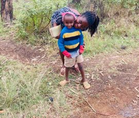 travel gen with kid on the street